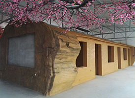 生態(tài)園水泥仿木造型屋